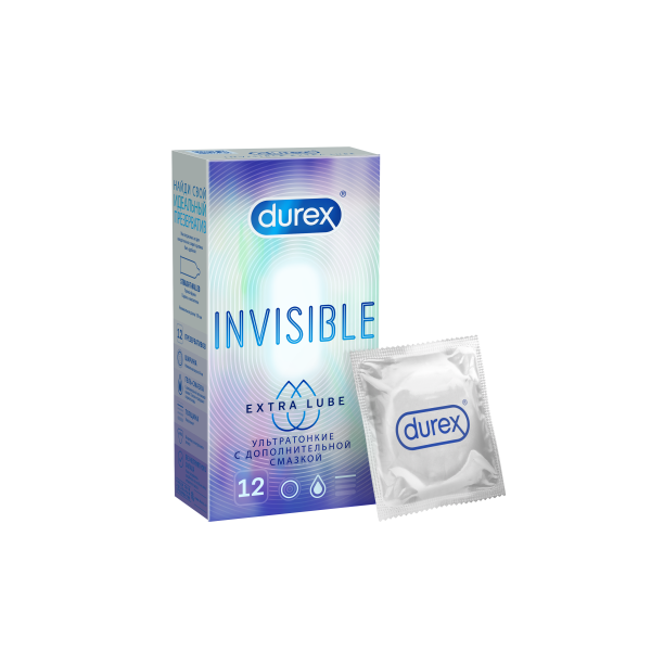 Презервативы Durex Invisible Extra Lube 